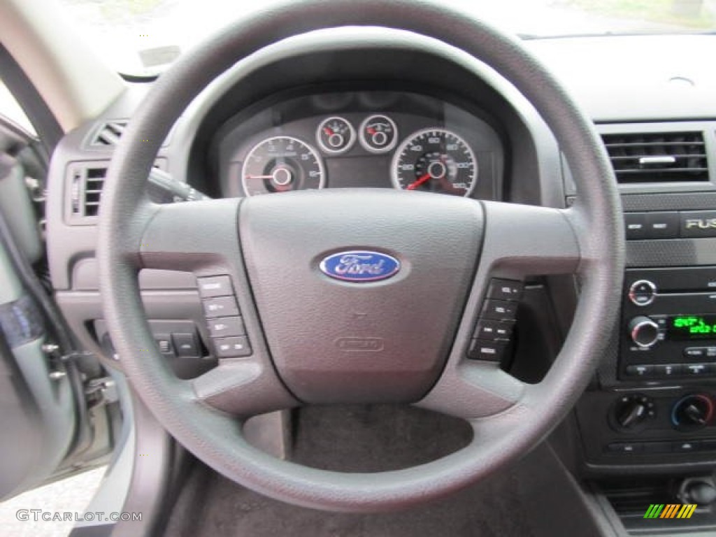2008 Ford Fusion SE V6 Charcoal Black Steering Wheel Photo #67689550