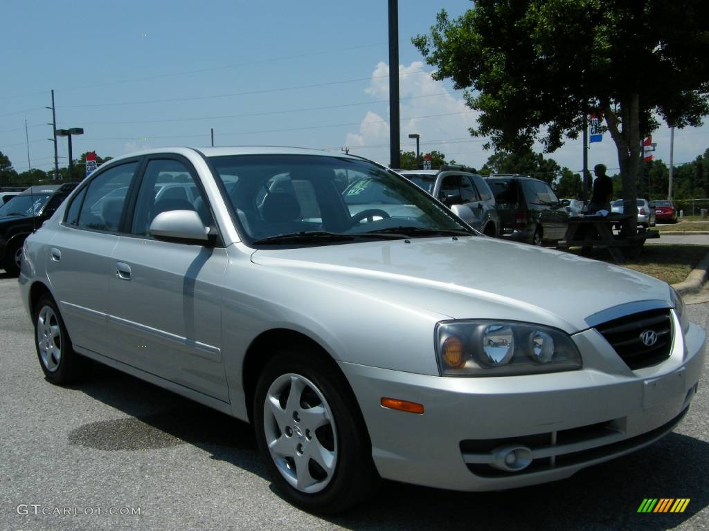 2006 Elantra GLS Sedan - Sterling Silver / Gray photo #7