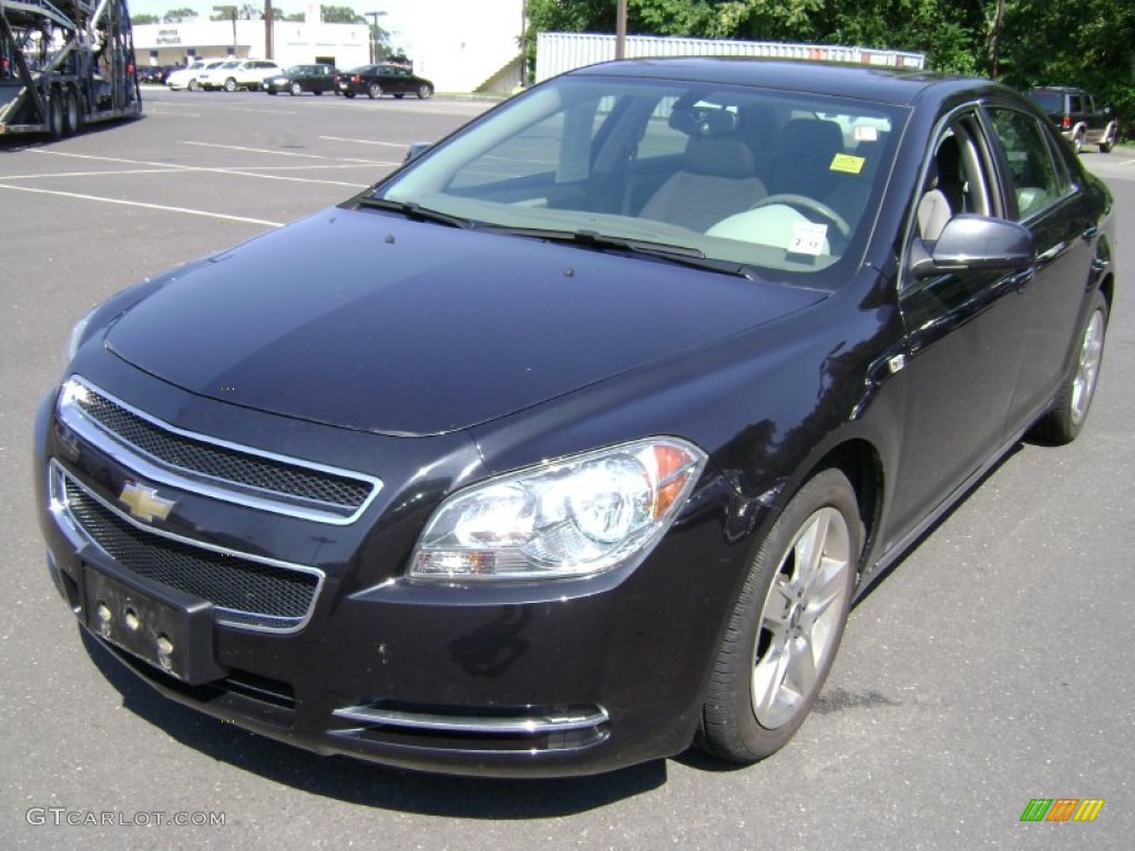 2008 Malibu LT Sedan - Black Granite Metallic / Titanium Gray photo #1