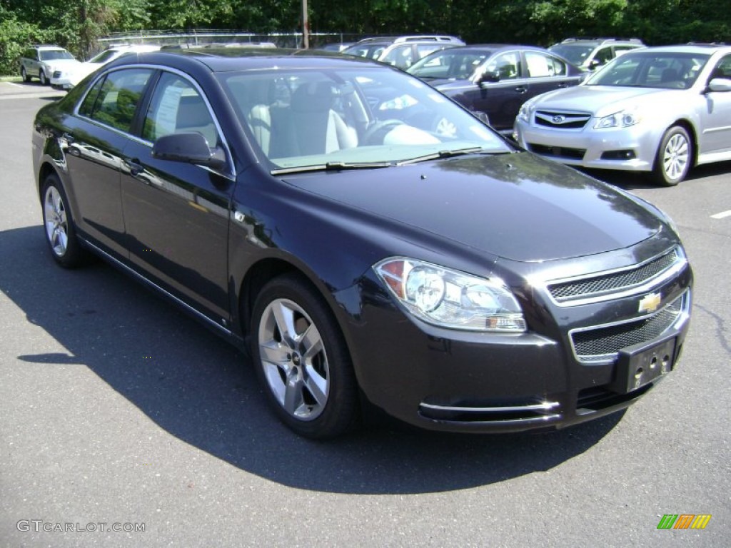 2008 Malibu LT Sedan - Black Granite Metallic / Titanium Gray photo #3