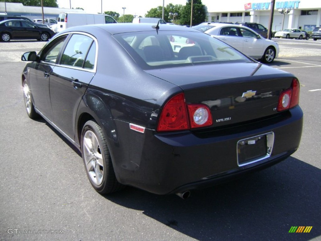 2008 Malibu LT Sedan - Black Granite Metallic / Titanium Gray photo #6