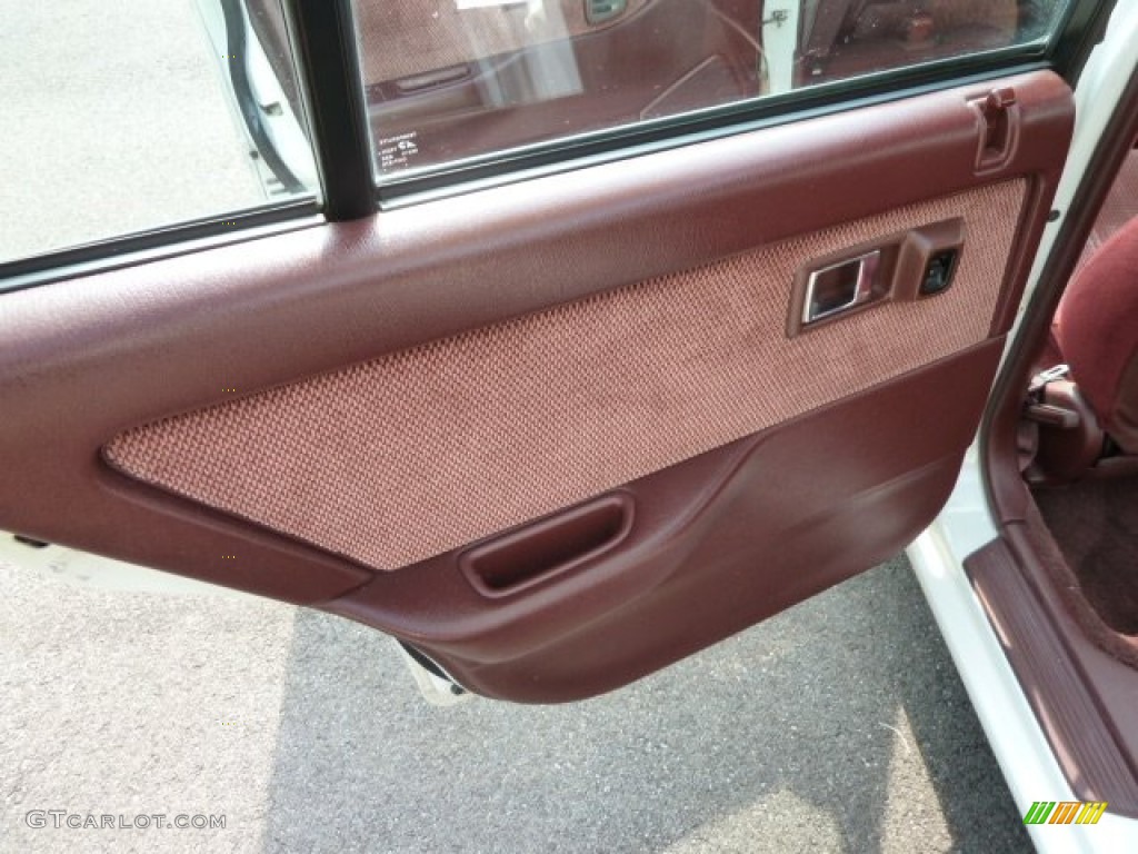 1990 Honda Civic EX Sedan Red Door Panel Photo #67695223