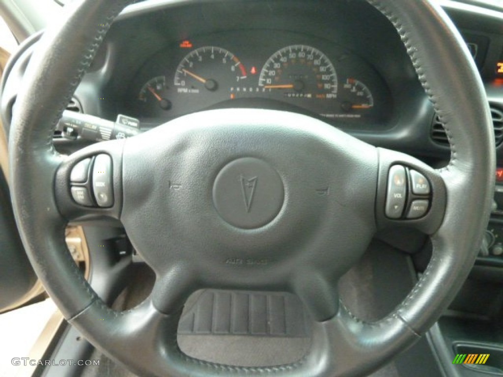 2001 Pontiac Grand Prix GT Sedan Graphite Steering Wheel Photo #67695355
