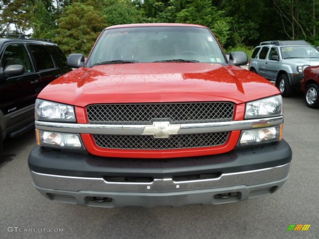 2003 Silverado 1500 LS Extended Cab - Victory Red / Dark Charcoal photo #5