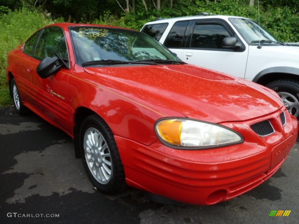 2000 Grand Am SE Coupe - Bright Red / Dark Pewter photo #1