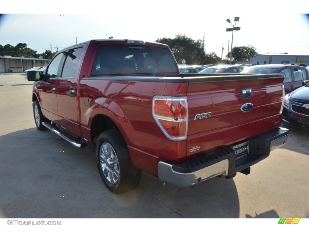 2010 F150 XLT SuperCrew - Red Candy Metallic / Tan photo #3