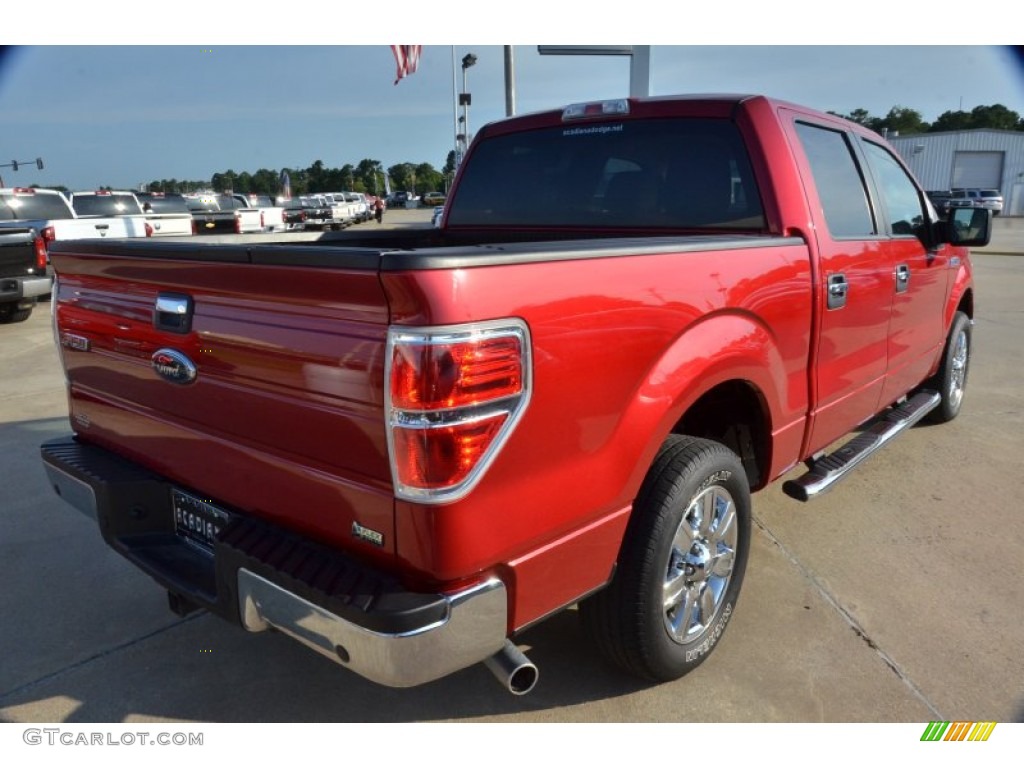 2010 F150 XLT SuperCrew - Red Candy Metallic / Tan photo #6
