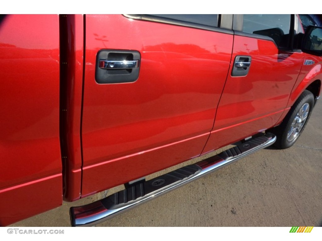2010 F150 XLT SuperCrew - Red Candy Metallic / Tan photo #9