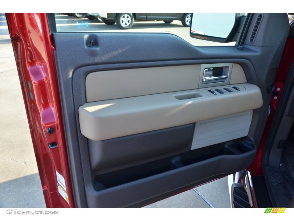 2010 F150 XLT SuperCrew - Red Candy Metallic / Tan photo #17