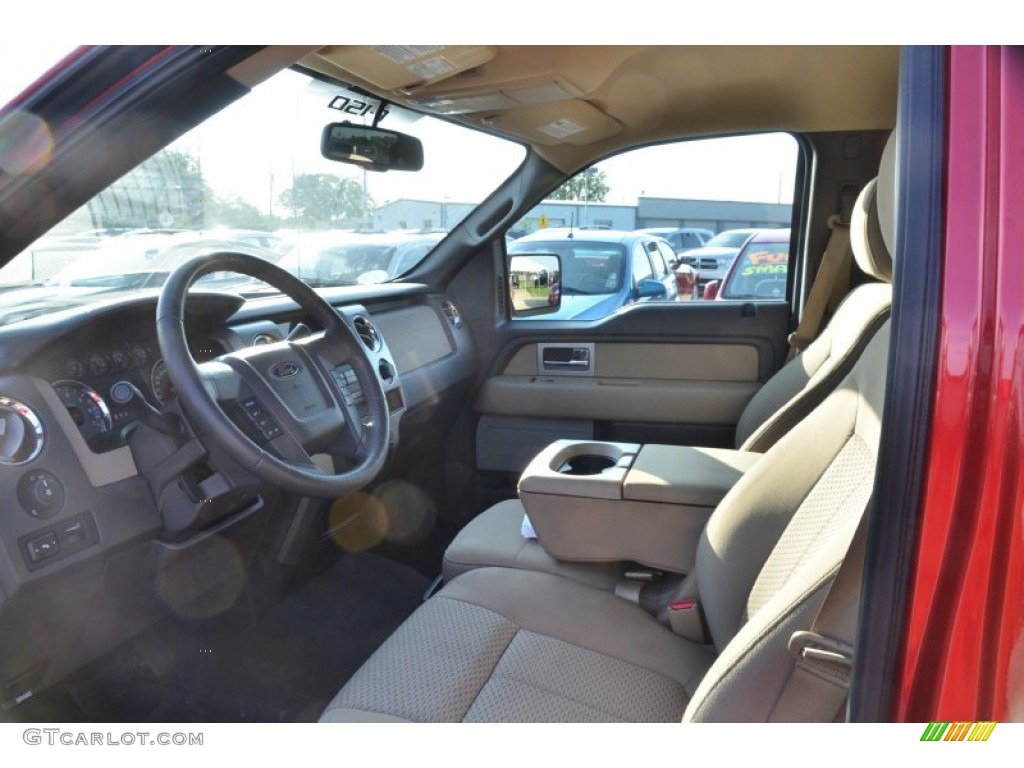 2010 F150 XLT SuperCrew - Red Candy Metallic / Tan photo #19