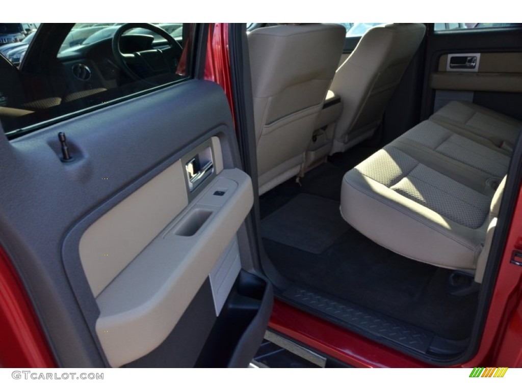 2010 F150 XLT SuperCrew - Red Candy Metallic / Tan photo #20