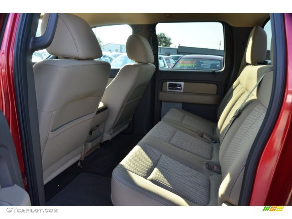 2010 F150 XLT SuperCrew - Red Candy Metallic / Tan photo #21