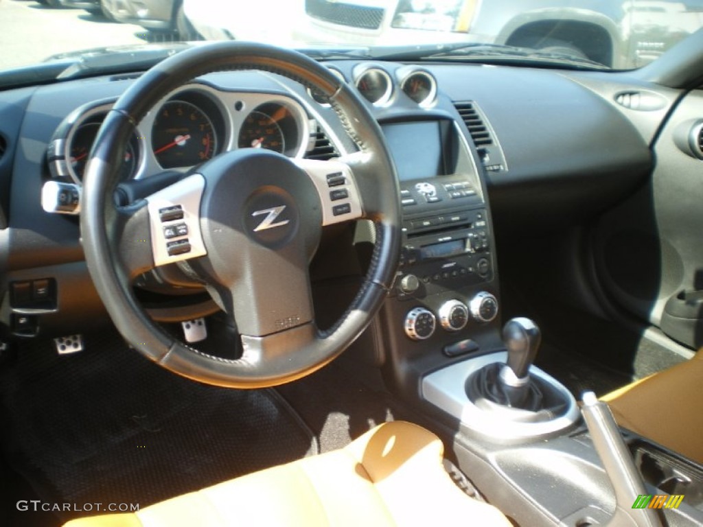 Burnt Orange Interior 2008 Nissan 350Z Grand Touring Coupe Photo #67700662