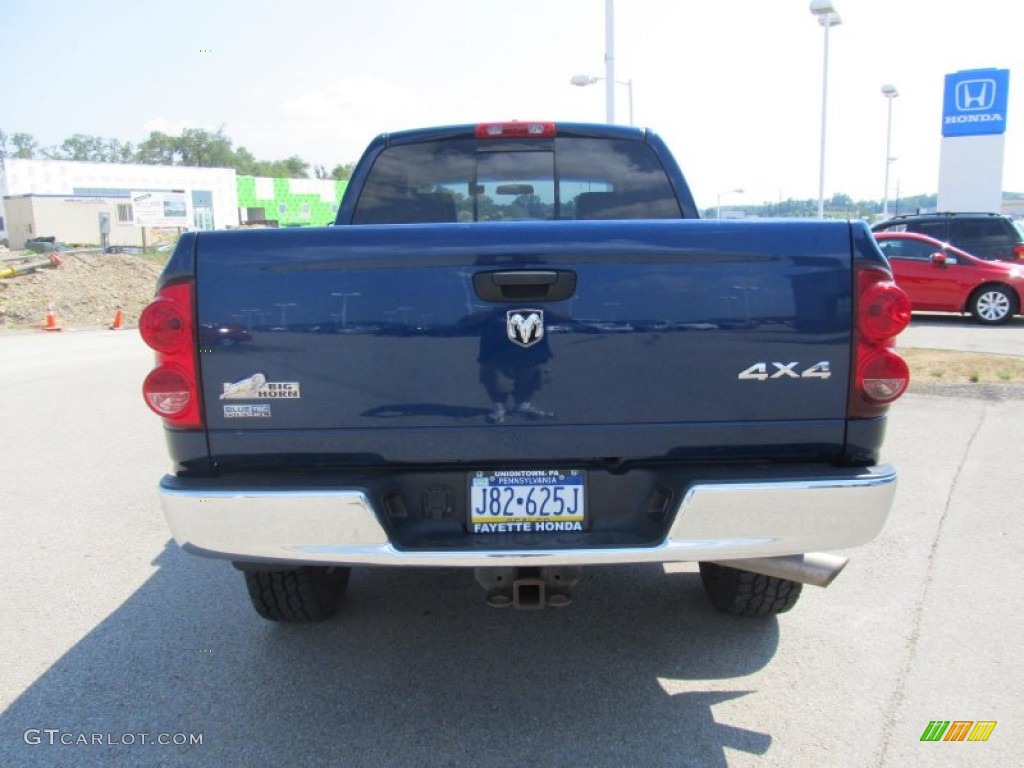 2008 Ram 2500 Big Horn Quad Cab 4x4 - Patriot Blue Pearl / Medium Slate Gray photo #3