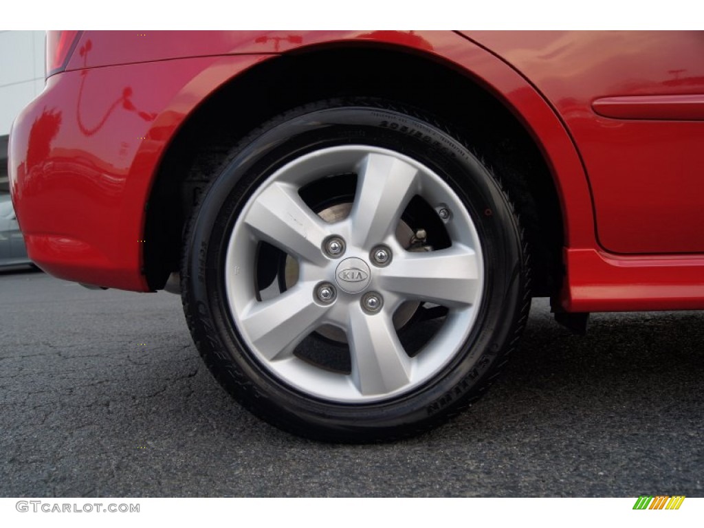 2008 Spectra 5 SX Wagon - Classic Red / Black photo #16
