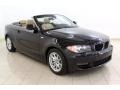 2011 Jet Black BMW 1 Series 128i Convertible  photo #1