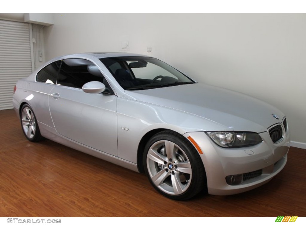 2008 3 Series 335i Coupe - Titanium Silver Metallic / Black photo #2