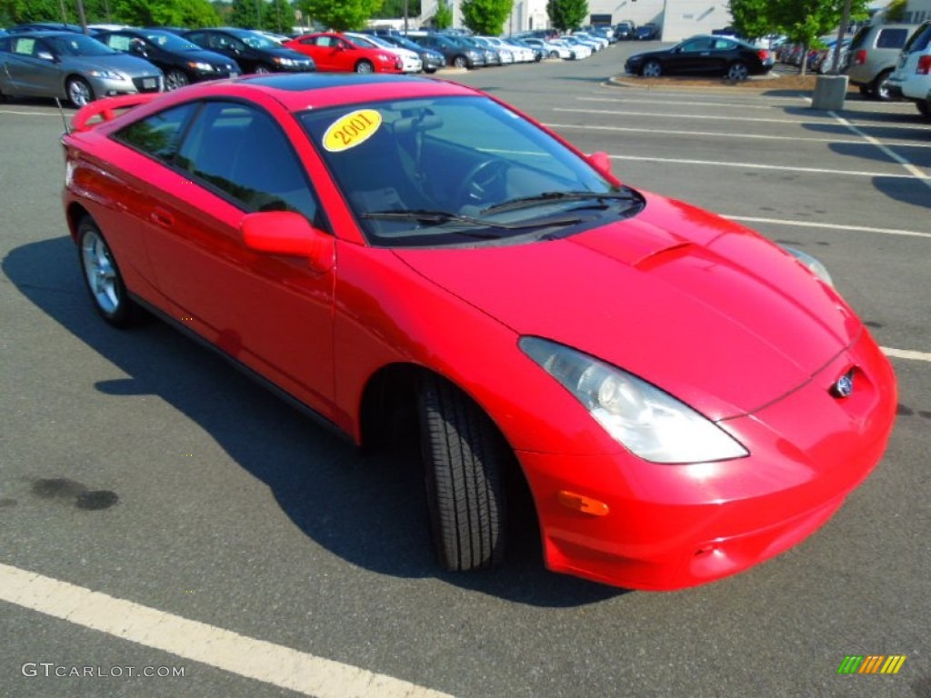 2001 Celica GT-S - Absolutely Red / Black photo #2