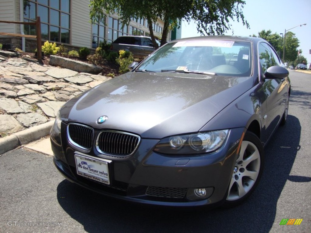 2008 3 Series 335xi Coupe - Sparkling Graphite Metallic / Black photo #2