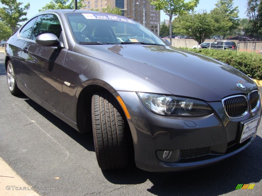 2008 3 Series 335xi Coupe - Sparkling Graphite Metallic / Black photo #14