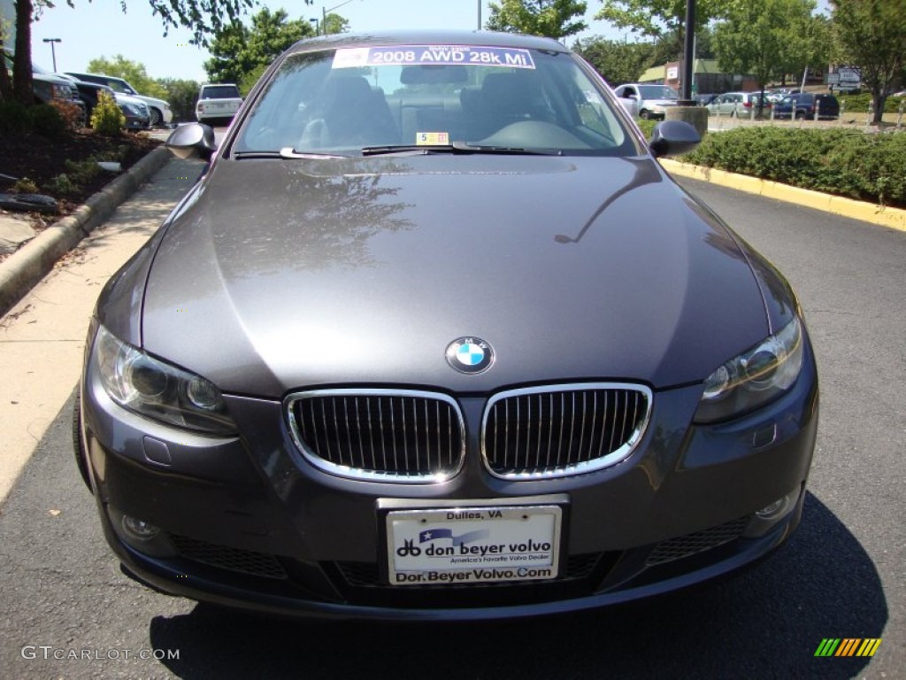 2008 3 Series 335xi Coupe - Sparkling Graphite Metallic / Black photo #16