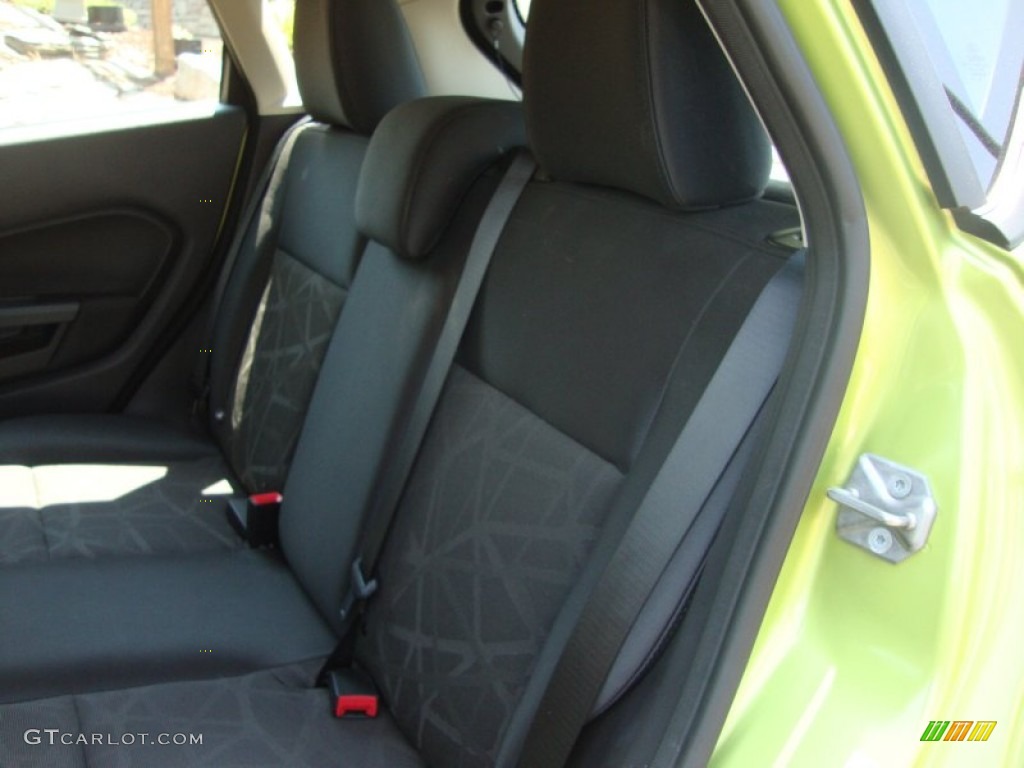2011 Fiesta SE Hatchback - Lime Squeeze Metallic / Charcoal Black/Blue Cloth photo #31
