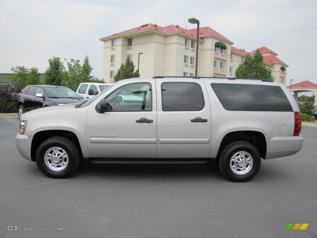 2008 Suburban 2500 LT 4x4 - Silver Birch Metallic / Ebony photo #4