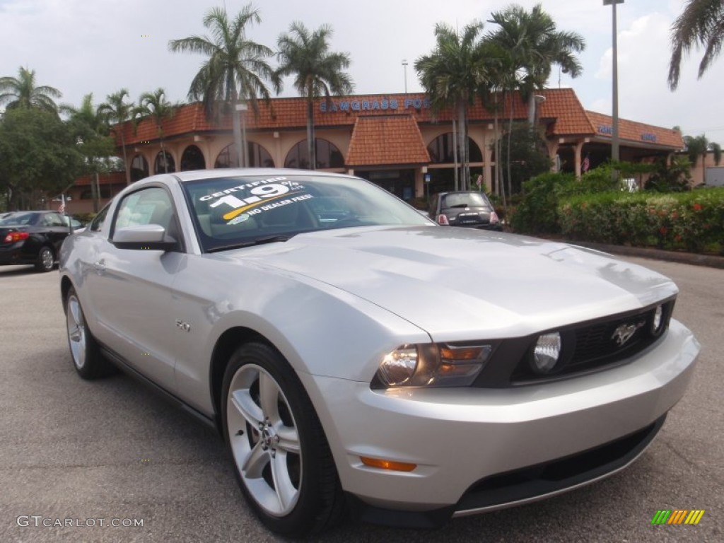 2011 Mustang GT Premium Coupe - Ingot Silver Metallic / Stone photo #1