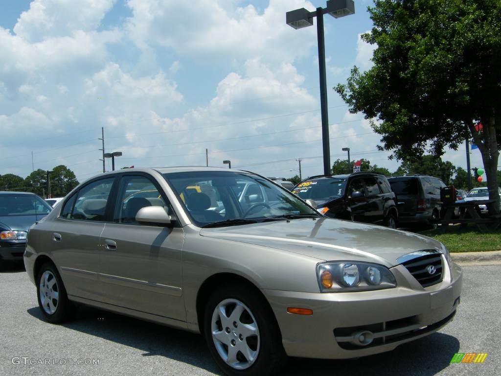 2006 Elantra GLS Sedan - Champagne Beige / Gray photo #14