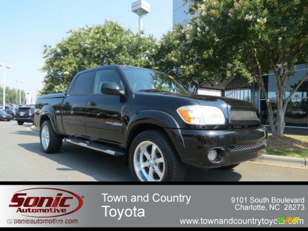 2005 Tundra Limited Double Cab - Black / Dark Gray photo #1