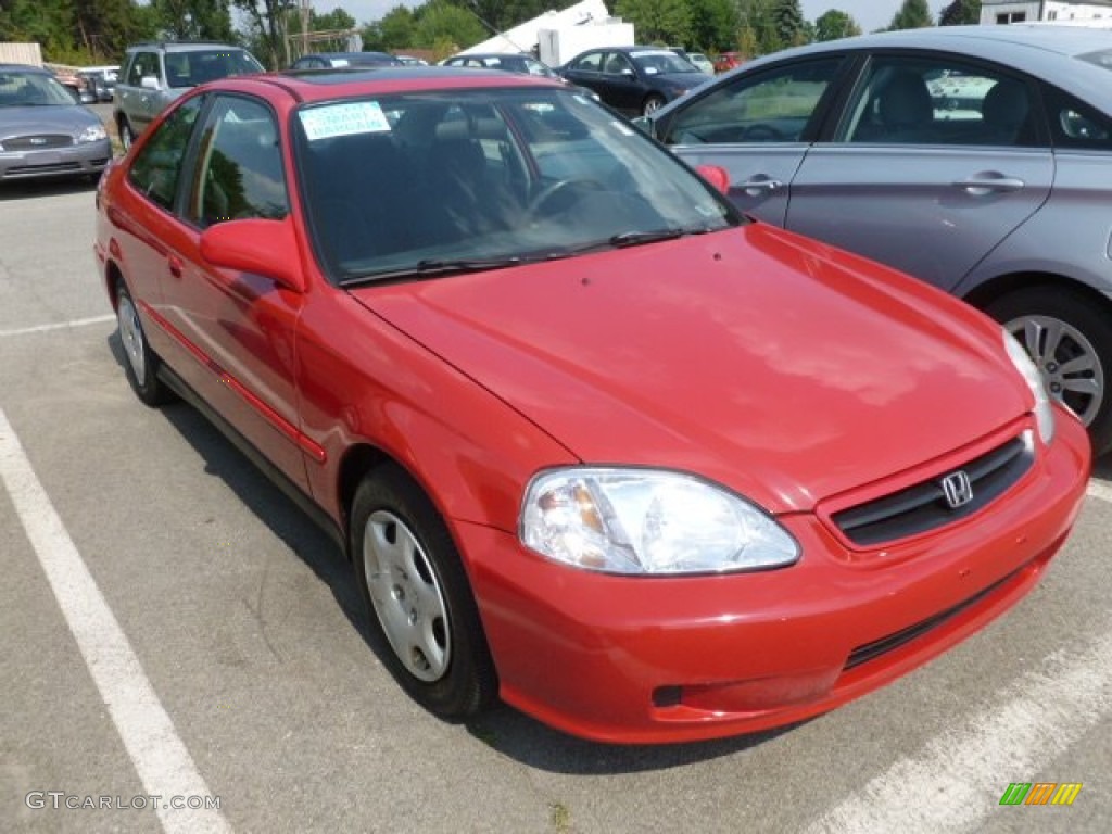 2000 Civic EX Coupe - Milano Red / Gray photo #1