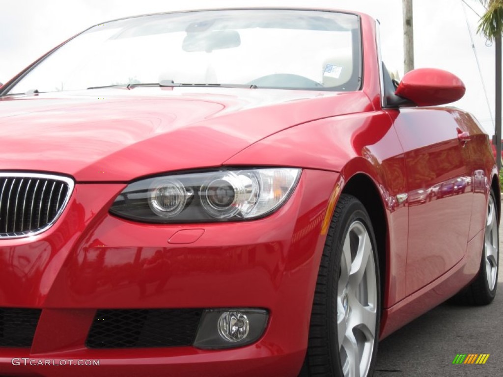 2007 3 Series 328i Convertible - Crimson Red / Cream Beige photo #15