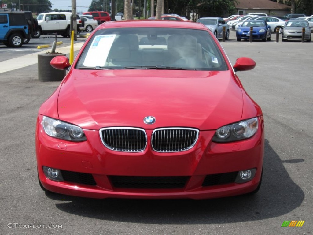 2007 3 Series 328i Convertible - Crimson Red / Cream Beige photo #27