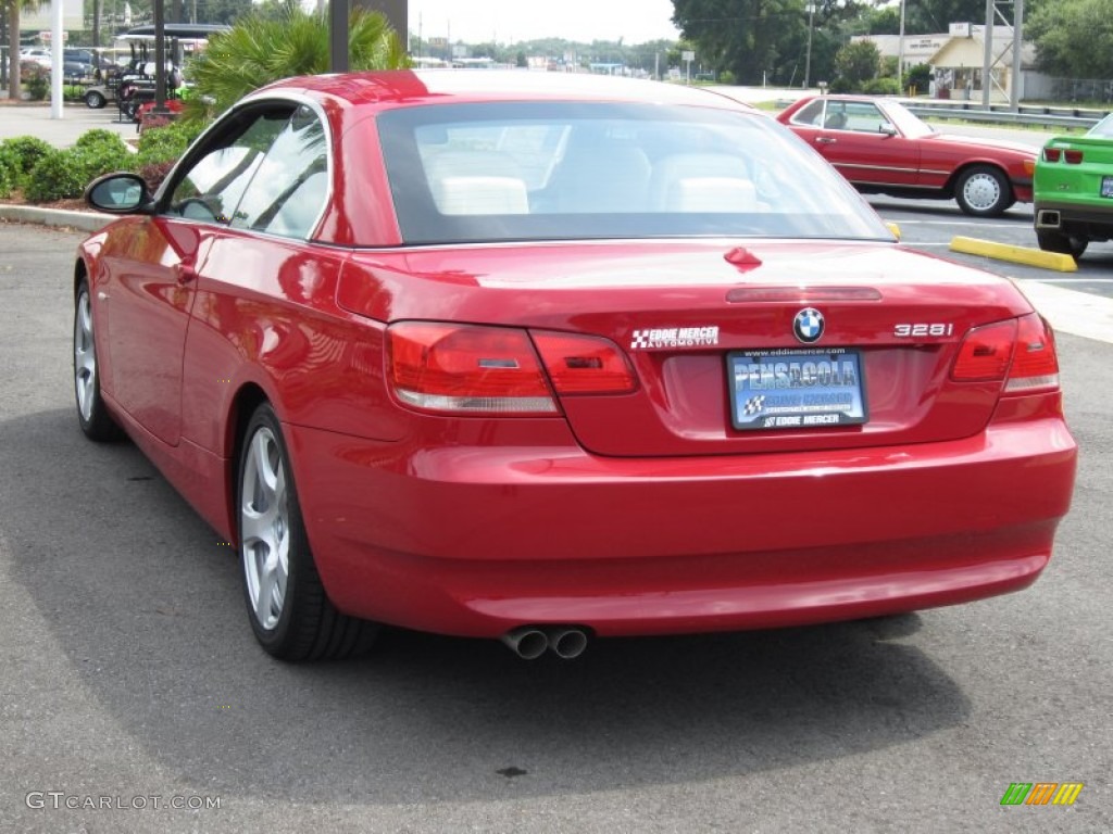 2007 3 Series 328i Convertible - Crimson Red / Cream Beige photo #34