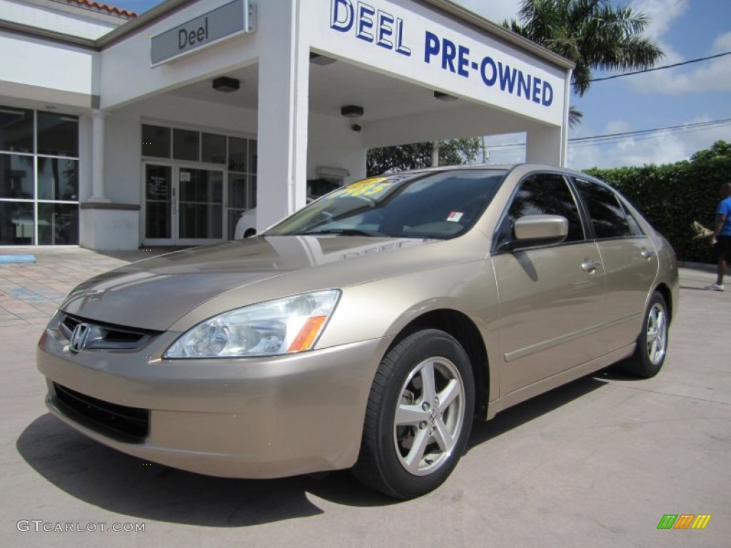 2005 Accord EX-L Sedan - Desert Mist Metallic / Ivory photo #1