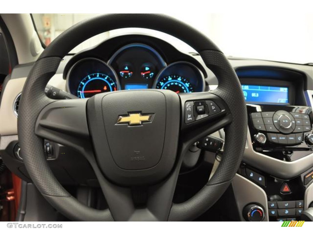 2012 Chevrolet Cruze LS Jet Black/Medium Titanium Steering Wheel Photo #67718483