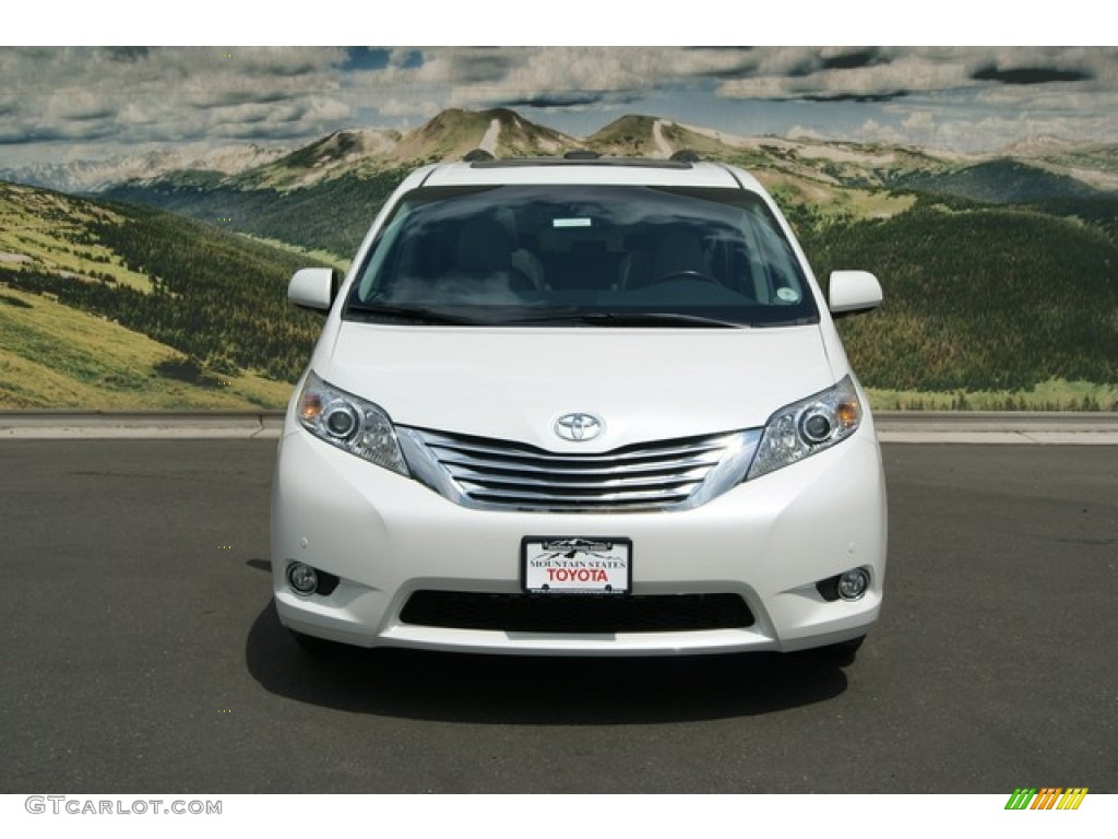 2012 Sienna Limited AWD - Super White / Light Gray photo #4