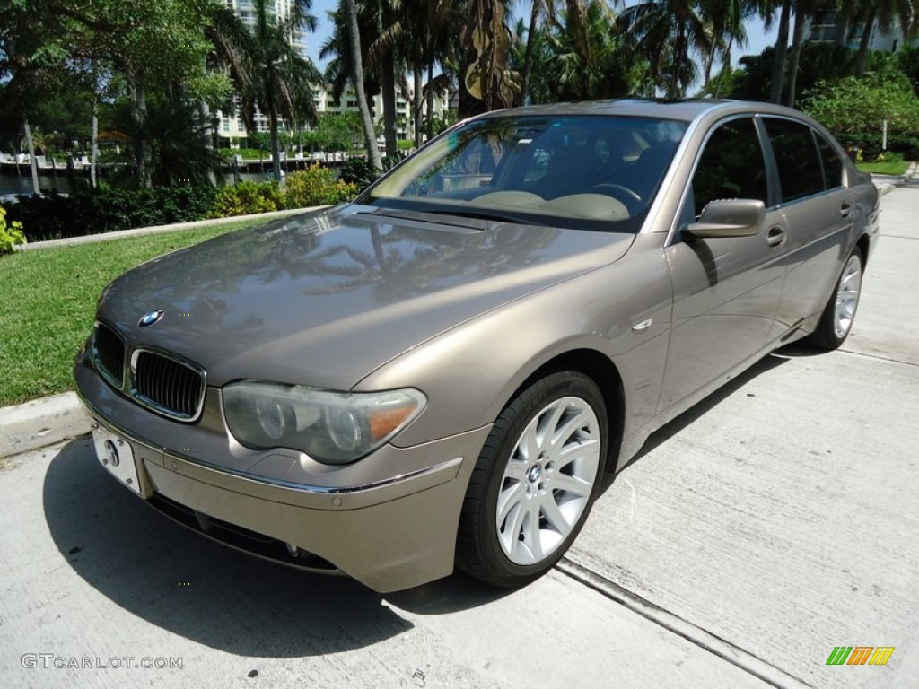 2004 7 Series 745Li Sedan - Kalahari Beige Metallic / Dark Beige/Beige III photo #3