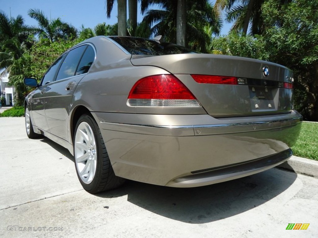 2004 7 Series 745Li Sedan - Kalahari Beige Metallic / Dark Beige/Beige III photo #10