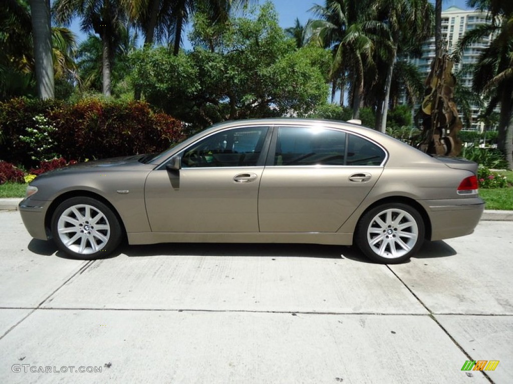 2004 7 Series 745Li Sedan - Kalahari Beige Metallic / Dark Beige/Beige III photo #11