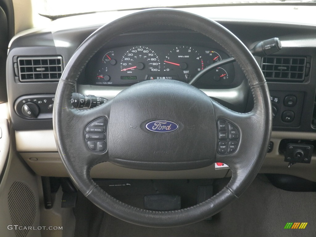 2005 Ford Excursion Limited 4X4 Medium Pebble Steering Wheel Photo #67723055