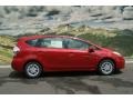 Barcelona Red Metallic - Prius v Three Hybrid Photo No. 2