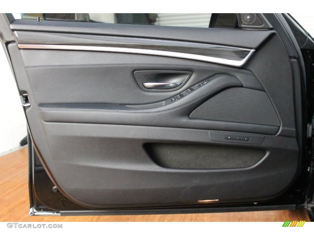 2011 BMW 5 Series 550i Sedan Black Door Panel Photo #67725002
