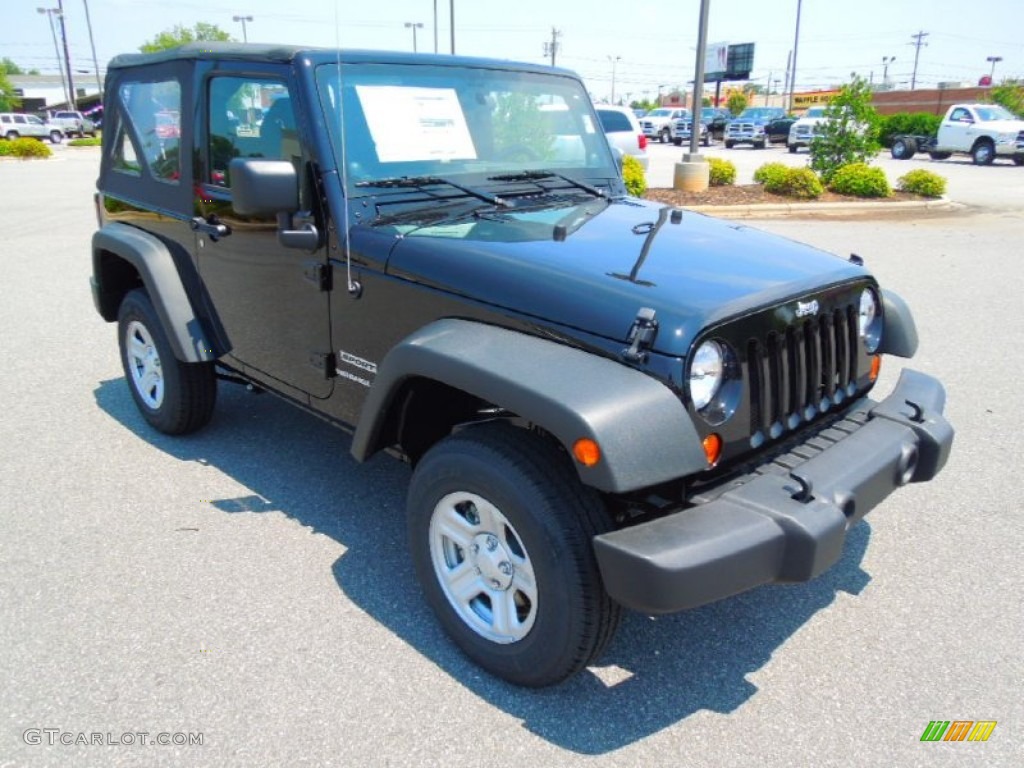 2012 Wrangler Sport 4x4 - Black / Black photo #2