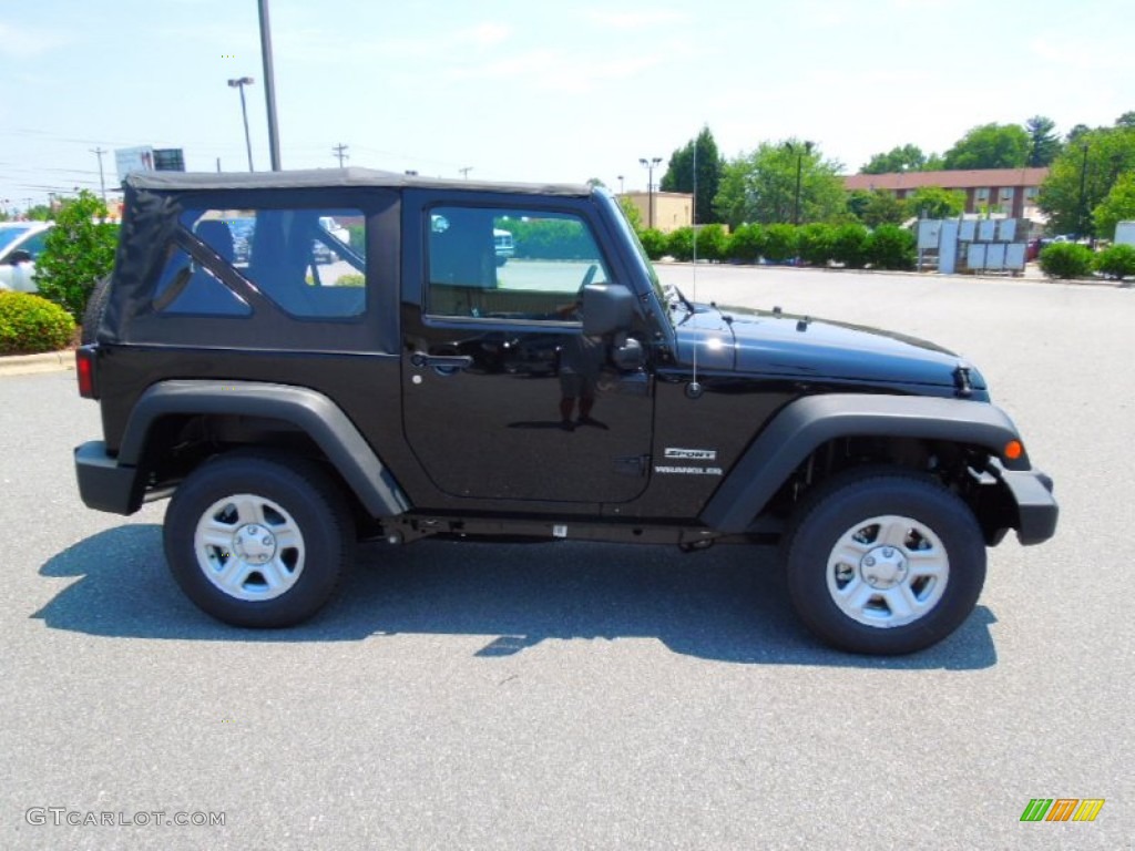 2012 Wrangler Sport 4x4 - Black / Black photo #3