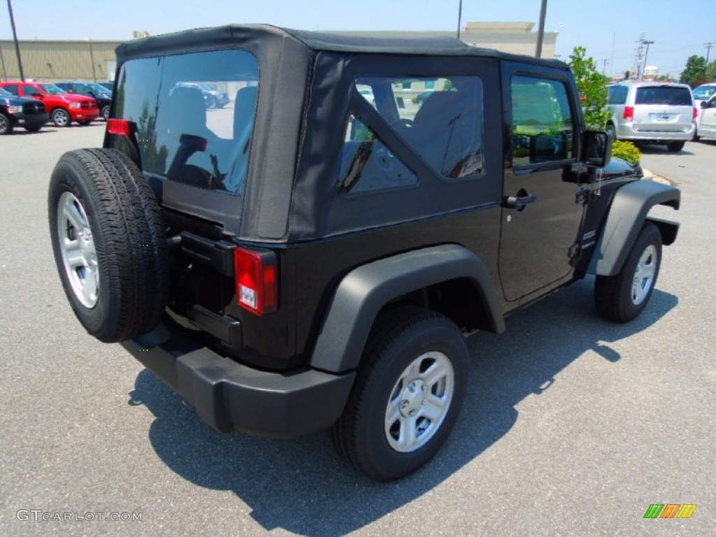 2012 Wrangler Sport 4x4 - Black / Black photo #6