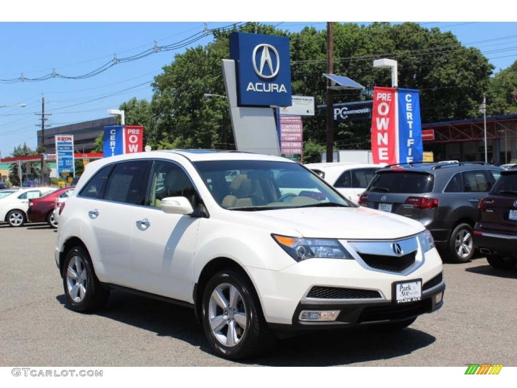 2010 MDX  - Aspen White Pearl / Parchment photo #1