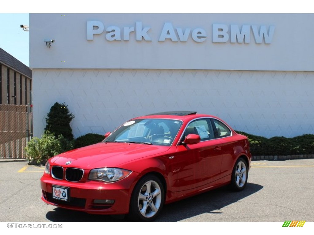 2010 1 Series 128i Coupe - Crimson Red / Taupe photo #1