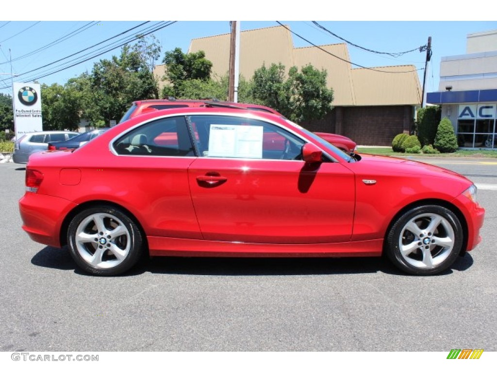2010 1 Series 128i Coupe - Crimson Red / Taupe photo #4