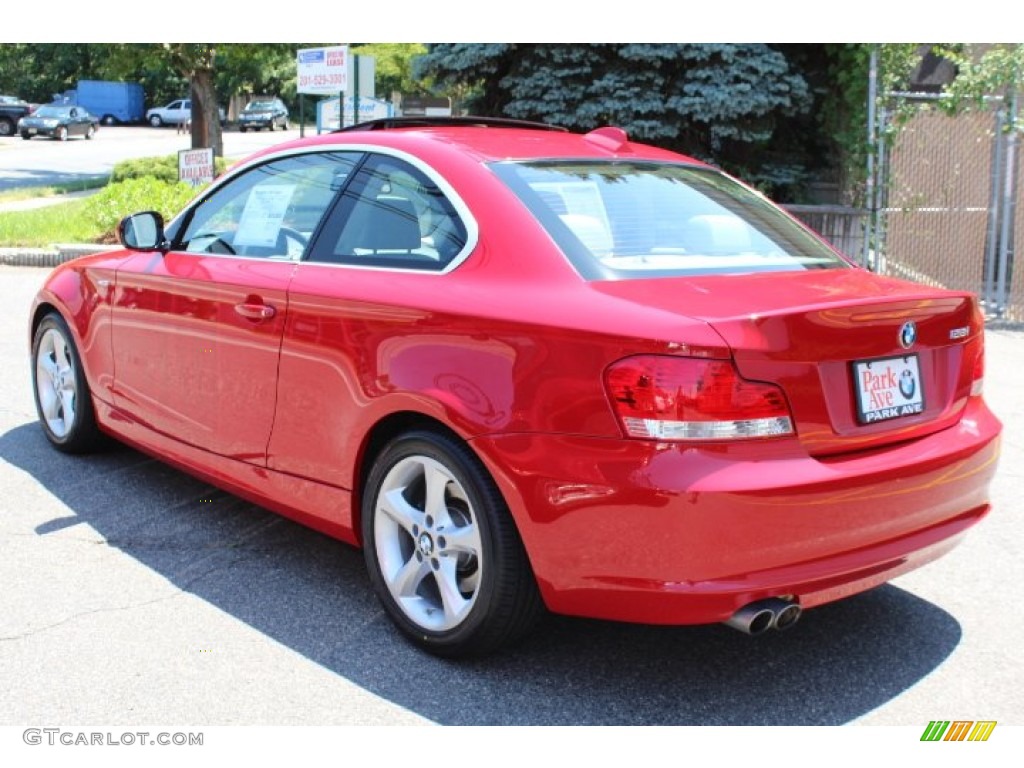 2010 1 Series 128i Coupe - Crimson Red / Taupe photo #7